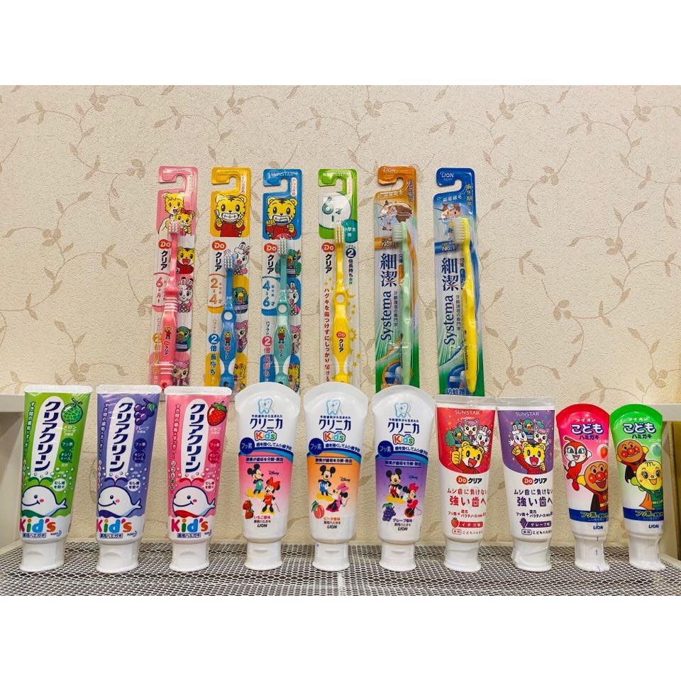 日本 花王KAO 獅王LION 水果兒童牙膏、麵包超人牙膏、巧虎兒童牙膏 / 牙刷