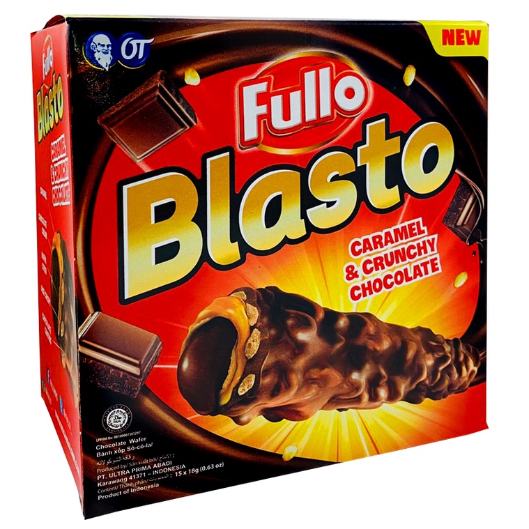 魚仔團購】????印尼Fullo Blasto???? 大魔法爆漿巧克力棒草莓巧克力脆餅威化270g 奶素| 蝦皮購物