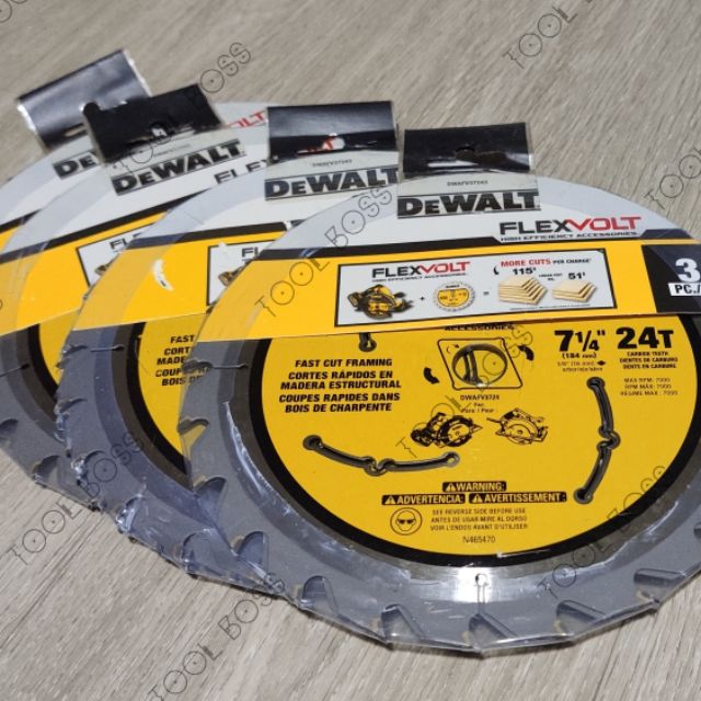 [工具王] 全新 美國  Dewalt 得偉 FLEXVOLT 7-1/4 185MM 圓鋸片 18T 24T 圓鋸機