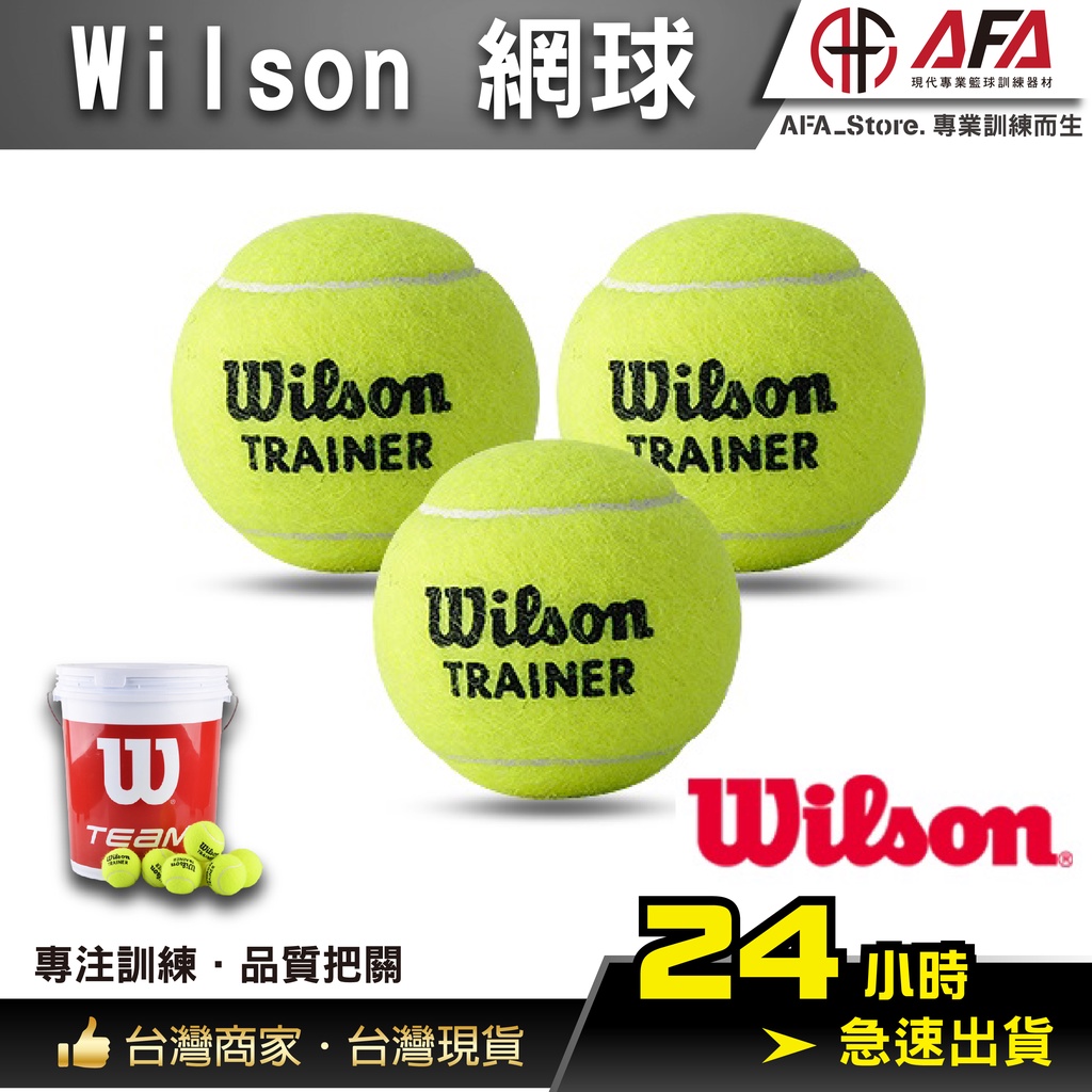 【AFA台灣現貨】Wilson 專業網球 網球練習球 練習用 球質較硬 練習球 Trainer 無壓練習球
