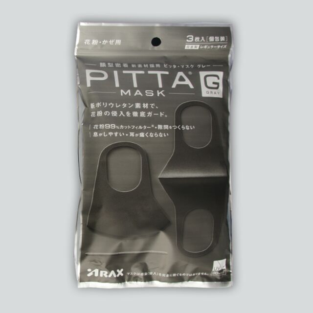 PITTA MASK 全新 日本製 可水洗口罩 黑灰色 現貨