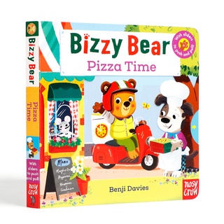 「送音頻」Bizzy Bear:pizza time 5-1 互動式繪本 推拉書 操作書 小廚師 英文原版 幼兒繪本