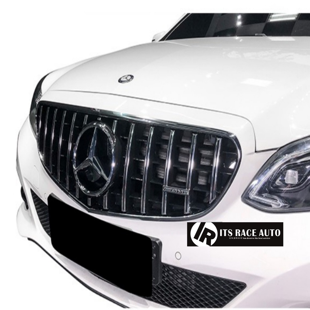 依馳國際 BENZ W212 LCI 小改款 後期 水箱罩 GT 銀色 塑膠