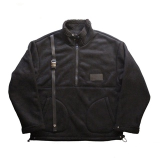 PUNX HALF ZIP FLEECE TOP / BLACK 立領套式拼接半截拉鍊外套【 PUNX 】