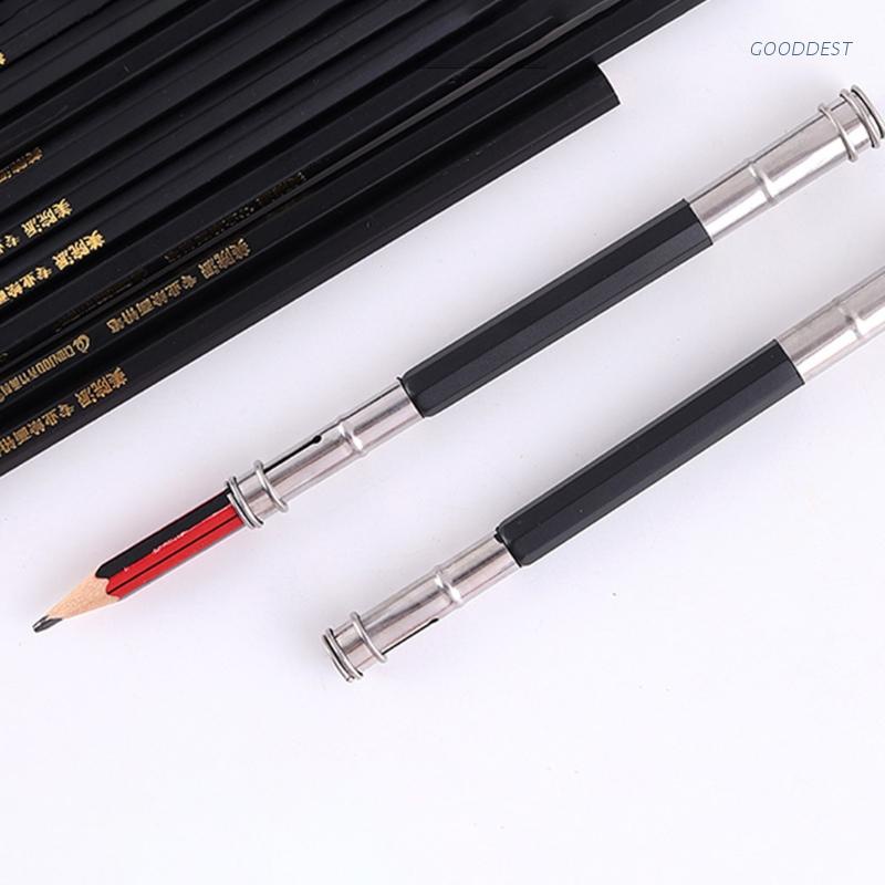 Goo 2 件雙頭鉛筆延長器書寫工具架藝術鉛筆眼線筆化妝繪圖鉛筆延長器