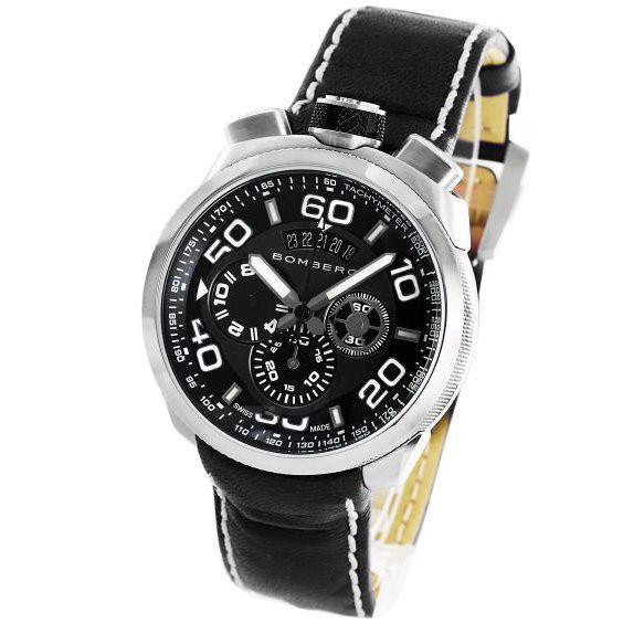 【可面交】BOMBERG 炸彈錶 瑞士製 BOLT-68 45mm 金屬鐵灰配色 運動橡膠錶帶 基隆大錶哥 男錶 懷錶