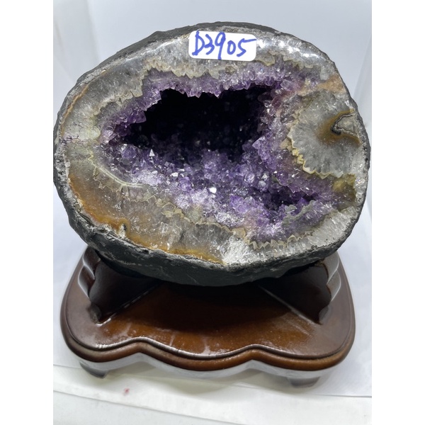 D3905天然水晶 紫水晶 烏拉圭 水晶洞 紫水晶洞 擺件 附訂製底座