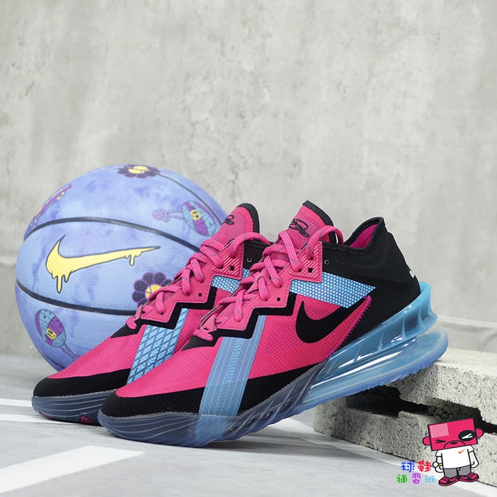 球鞋補習班 NIKE LEBRON 18 XVIII LOW EP 黑粉藍 氣墊 緩震 REACT CV7564-600