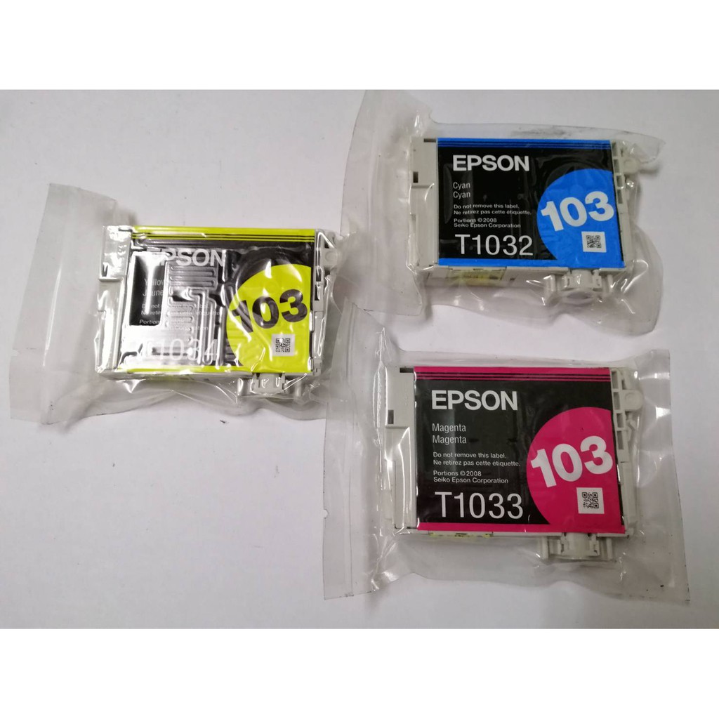 【便宜】EPSON原廠裸裝墨水匣T103系列 T1032藍色+T1033紅色+T1034黃色