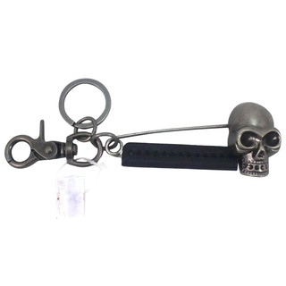 卡漫城 - 骷髏頭 別針 鑰匙圈 古銅 黑色 皮革 吊飾 掛飾 骨頭造型 骷魯頭 skull 大別針 金屬