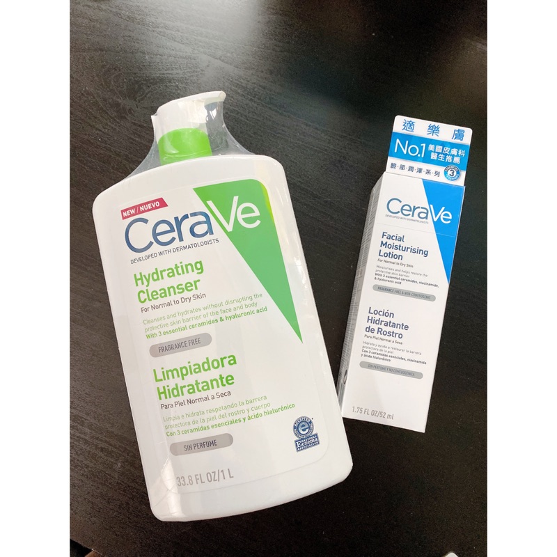 CeraVe 適樂膚『全新』輕柔保濕潔膚露1L / 夜用修護保濕乳52ml