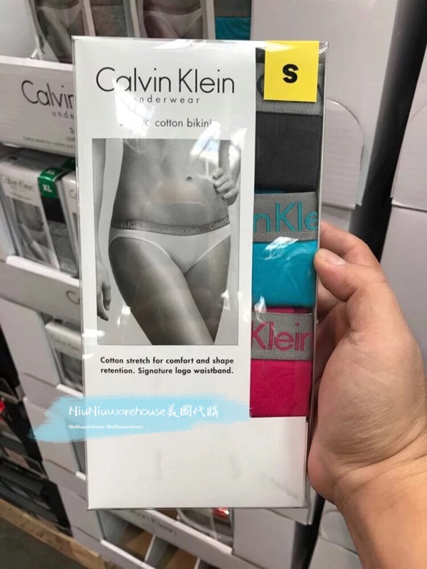 💗《預購》🌀實品拍攝🌀加拿大Costco代購 Calvin Klein CK 女款新款寬邊LOGO 棉質內褲三入組