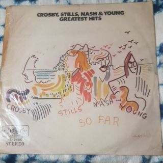 之前老人家收藏的 復古 黑膠唱片 CROSBY Stills Nash & Young SO FAR