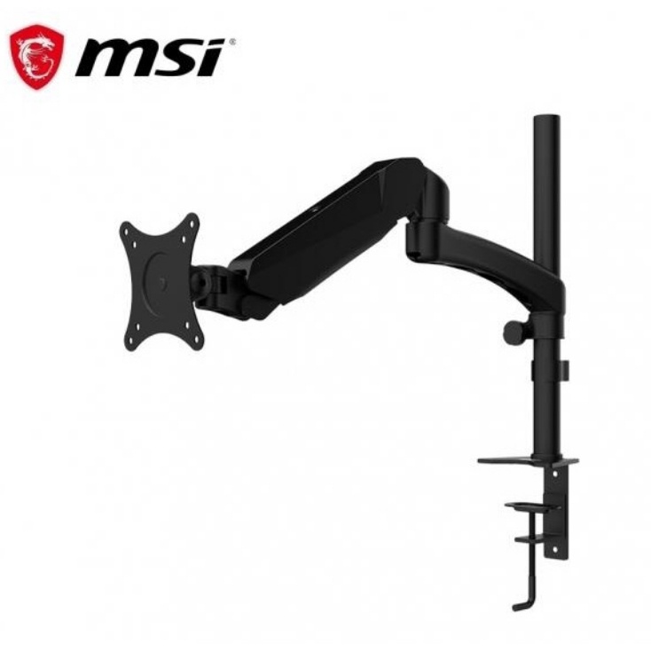 【MSI 微星】MT81 螢幕手臂架 安裝腳架 (桌面型/兼容VESA壁掛/可調式氣壓桿)【 吾須省工作室 】