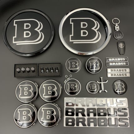 品質好貨👍賓士BENZ改裝 巴博斯車標貼 尾標方向盤標 輪轂蓋 改裝飾貼C/E/S級機蓋標 GLC前大標 後尾箱標 後