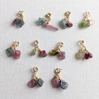 「歲月靜好天然石」各式隨意扣吊墜，碧璽、緬甸玉、貔貅，手鍊吊墜