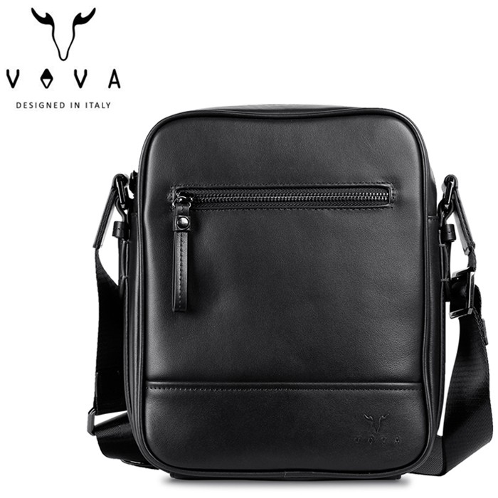 VOVA 公爵系列職人直式斜背包 真皮側背包 VA120S01BK 黑色