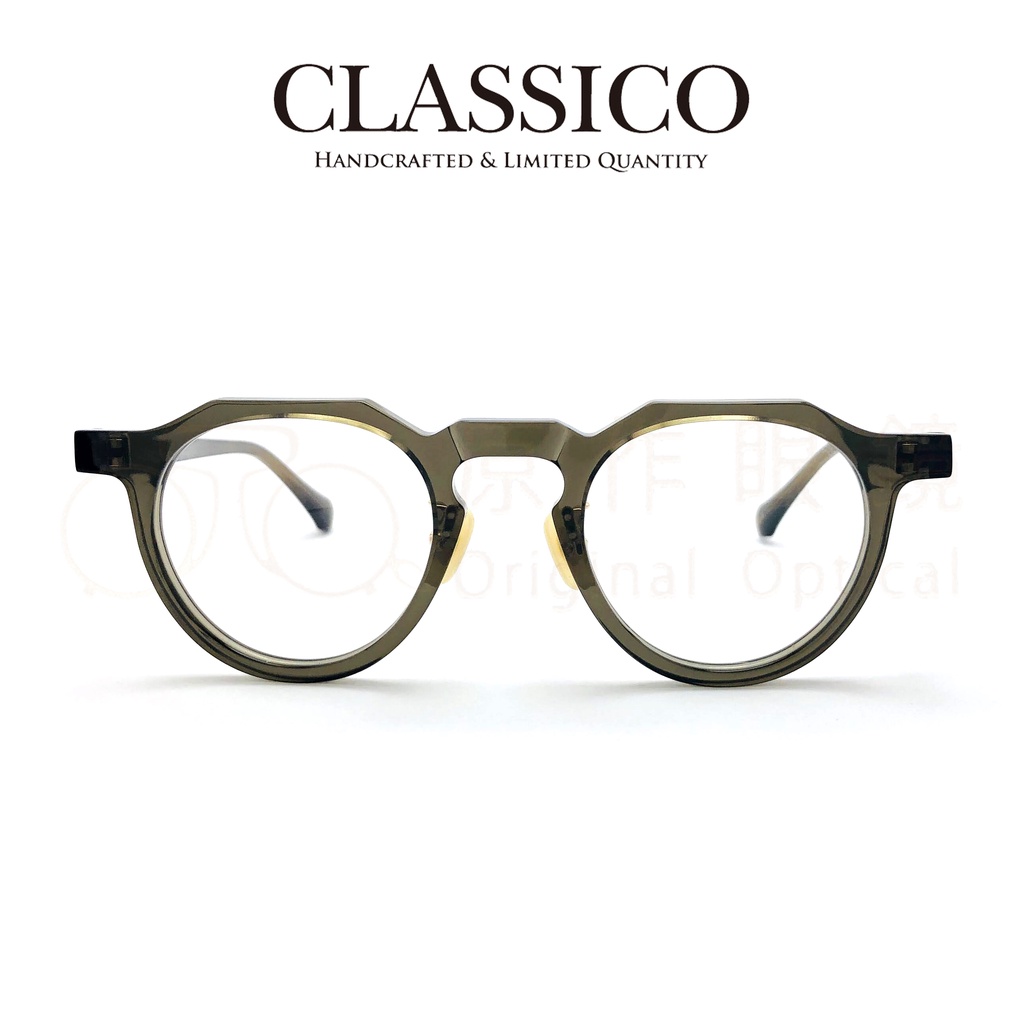 台灣 CLASSICO 眼鏡 C24 C4 金屬鼻 (透綠) 經典皇冠型 半手工眼鏡 【原作眼鏡】