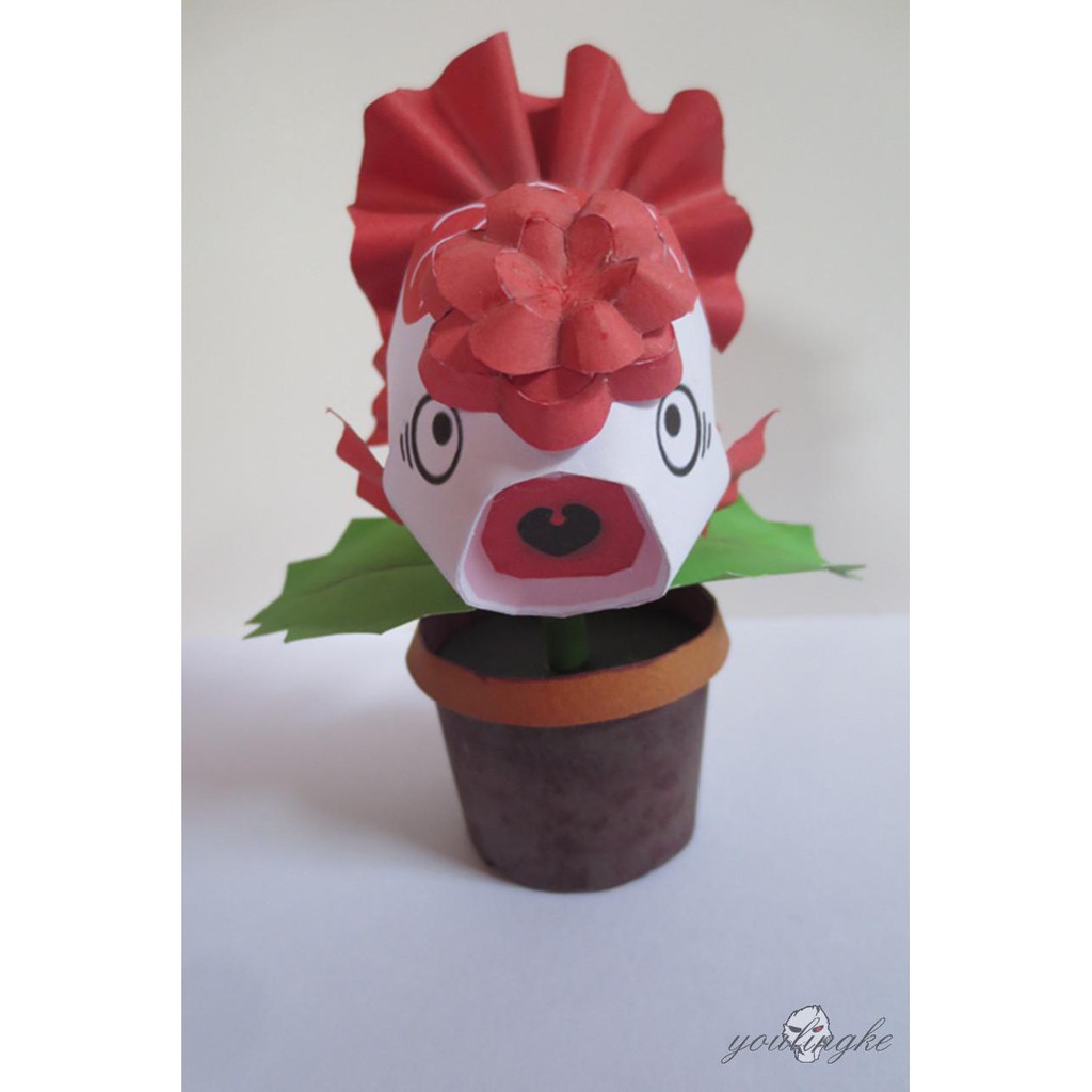 鬼燈的冷徹 金魚草立體紙模型幽靈客手工diy 3d 摺紙折紙紙製品金魚魚 蝦皮購物