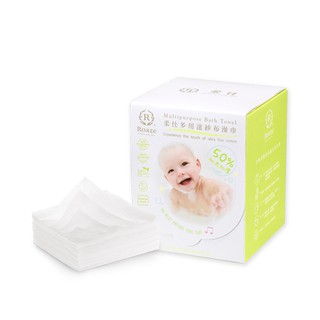柔仕 Roaze MIT乾濕兩用多用途紗布澡巾/洗澡巾(50片/盒)【麗兒採家】
