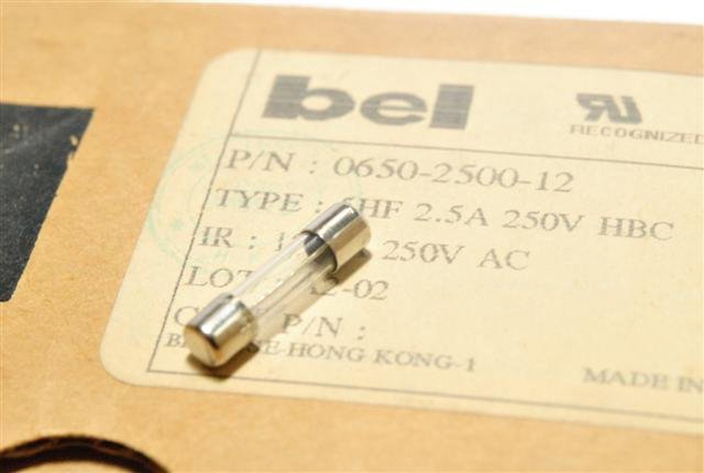 美國 BEL 0.5A (500mA) 250V 5ST (T慢熔) FOR AUDIO 5*20mm 保險絲 x1個