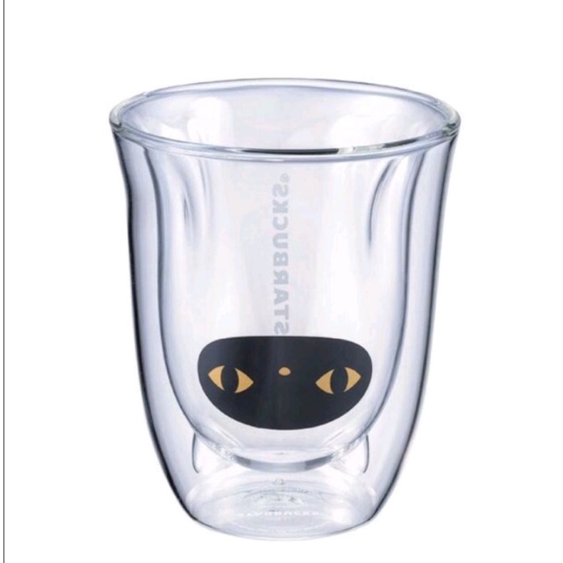 星巴克萬聖節貓咪雙層玻璃杯