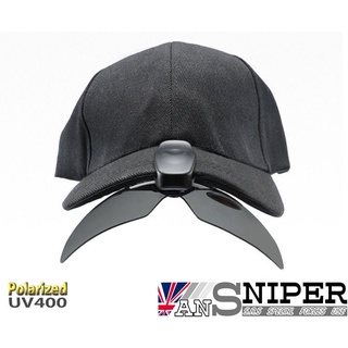 【ansniper】SP-CH01(灰色)Polarized抗uv400可上翻調節夾帽偏光鏡片