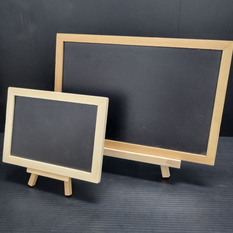 賣場滿百出貨 畫架黑板 木頭色 大畫架 桌面架 木頭 黑板 圖畫 畫畫 標示 展示畫架 可搭配粉筆 螢光彩繪筆