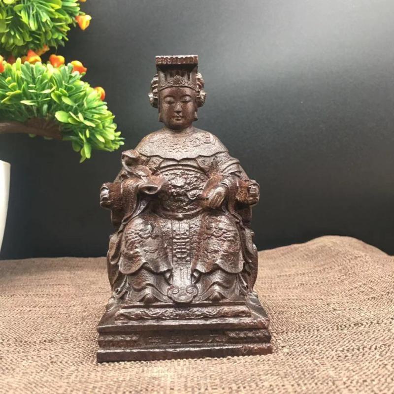 ❀限時特賣 越南沉香木雕刻媽祖神像啊件家居供奉湄洲海神天上聖母實木工藝品