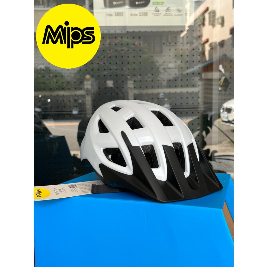 【速度公園】GIANT PATH MIPS 自行車安全帽 『白色』 透氣性極佳 前面帽簷可拆 S/M，M/L 台灣頭型