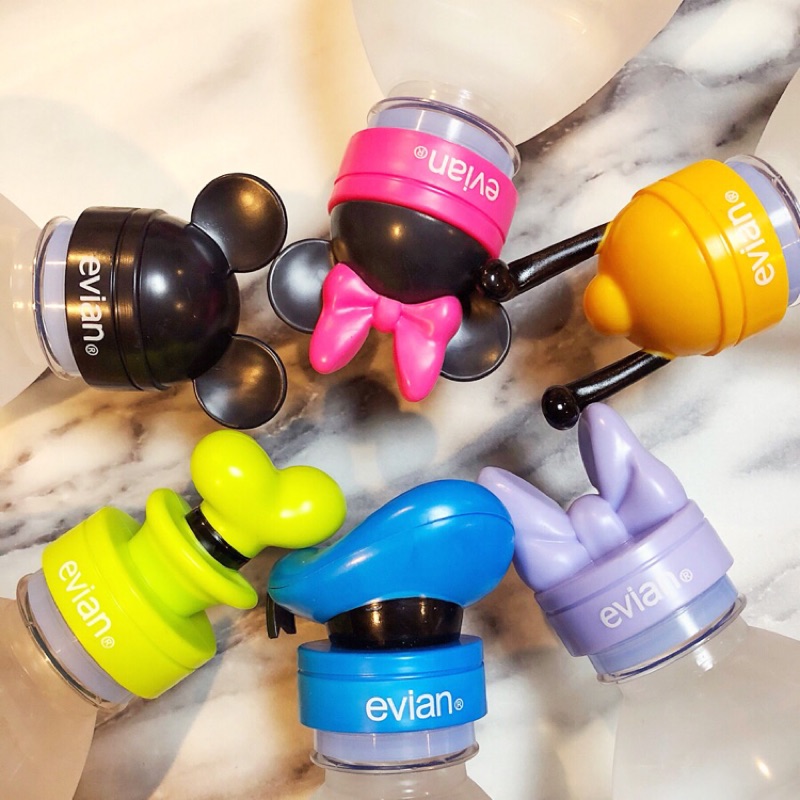 ☻ PeJp日本代購_現貨！日本限定Evian x Disney角色造型瓶蓋