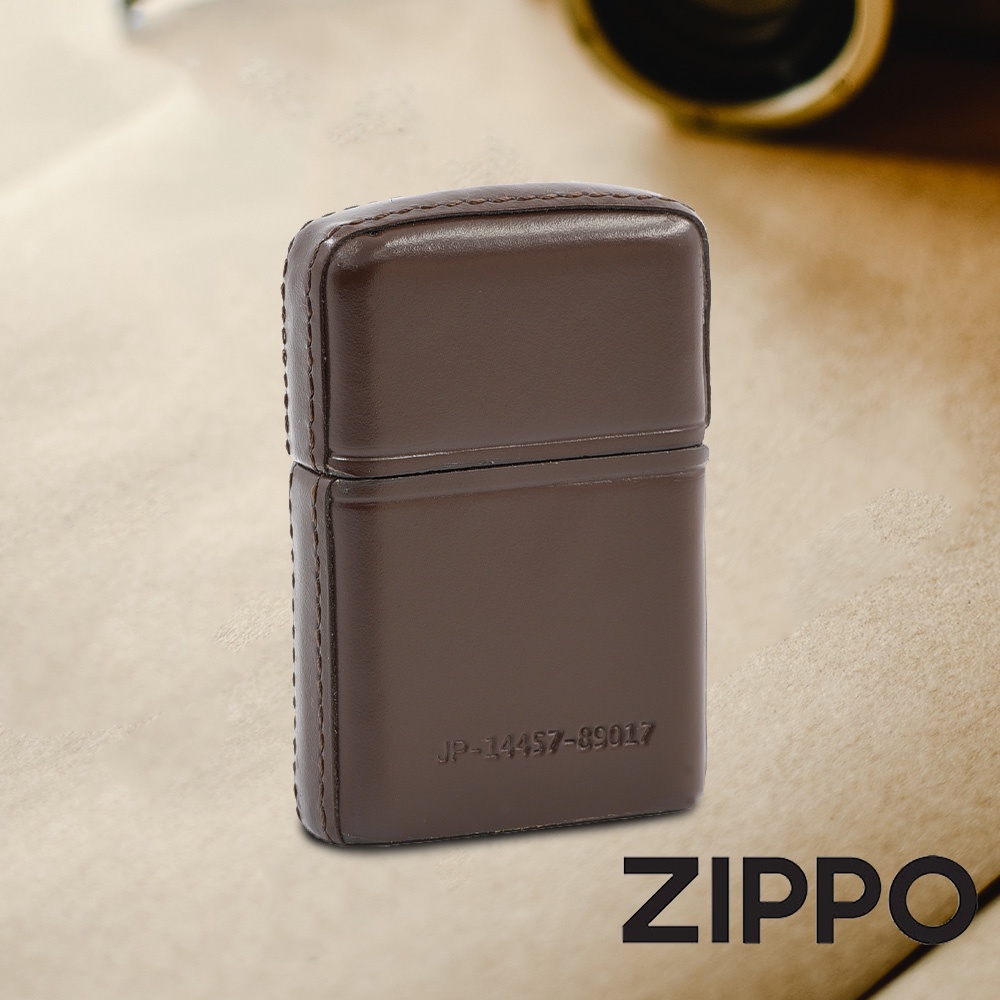 ZIPPO 松阪牛皮革(棕色)防風打火機 日本設計 官方正版 現貨 限量 禮物 送禮 終身保固 ZA-5-69A