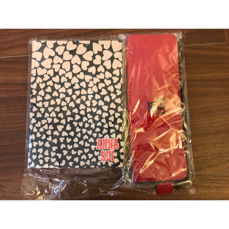 Anna sui愛心文具組 筆記本 鉛筆袋