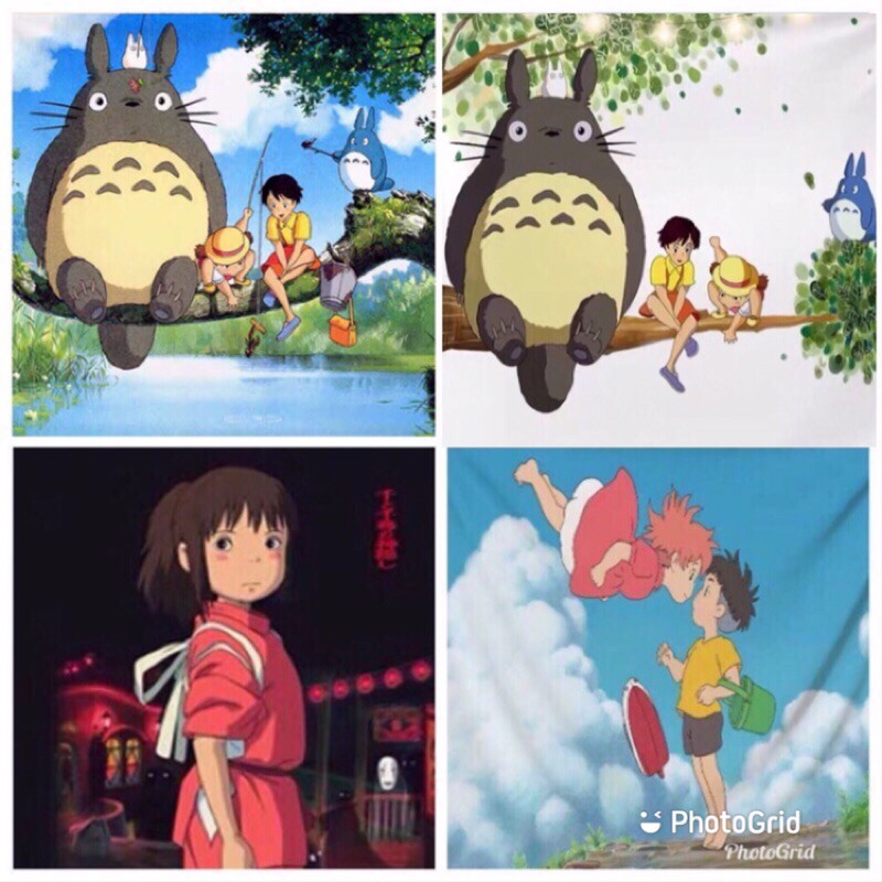 宮崎駿系列掛布背景布直播吉卜力龍貓你的名字神隱少女 蝦皮購物