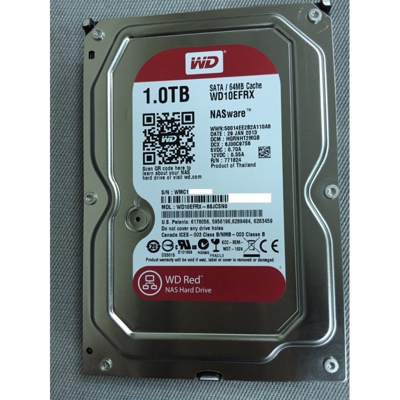 【全新未拆】WD RED 3.5吋 1T 1TB硬碟(WD10EFRX-68JCSN0) /1.5TB 2TB