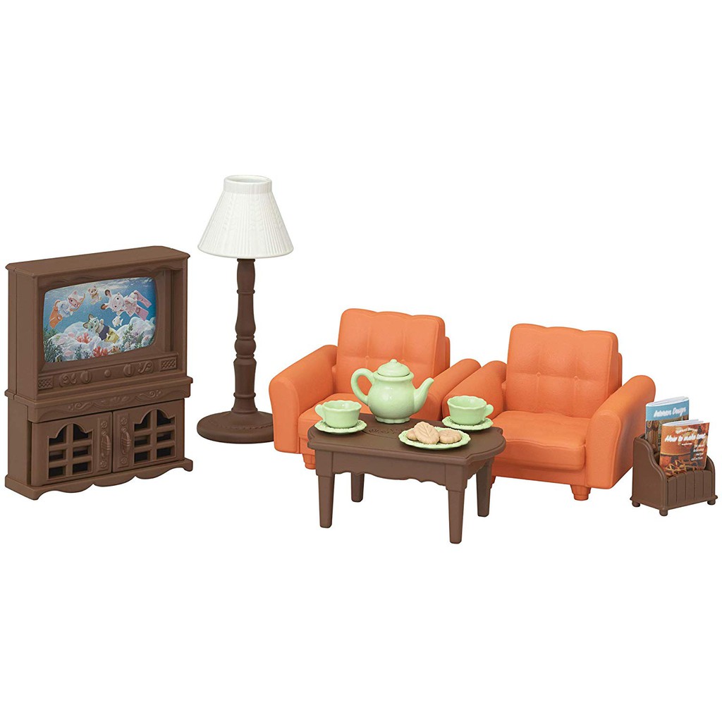 日本  森林家族 家具 客廳電視沙發套組 (不含人偶)