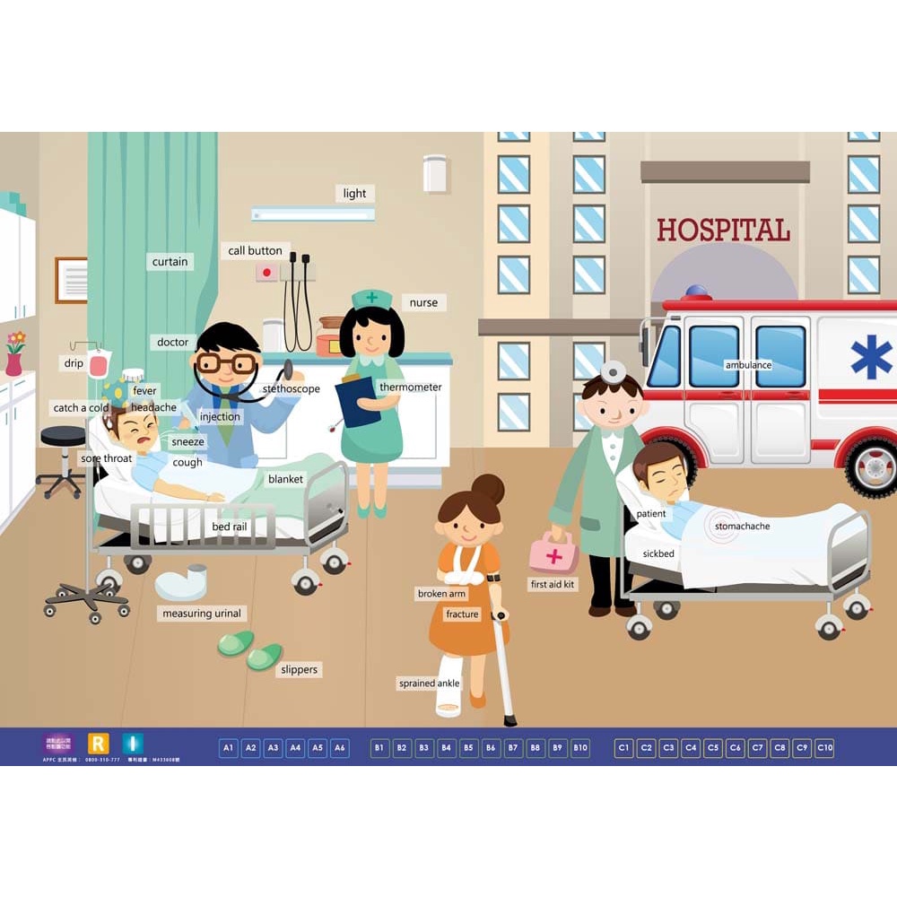 醫院Hospital A3情境點讀板-59741[APPC英語家教]