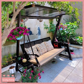 鞦韆 雙人椅【Lovely home】免運 戶外庭院吊椅 三人搖椅 鐵藝蕩鞦韆 Outdoor Swing 雙人鞦韆