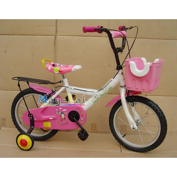 兒童腳踏車 台灣製 16吋 打氣輪 組好出貨☆美來☆ 熊貓 大Y 大籃子 腳踏車 單車 自行車 童車 3