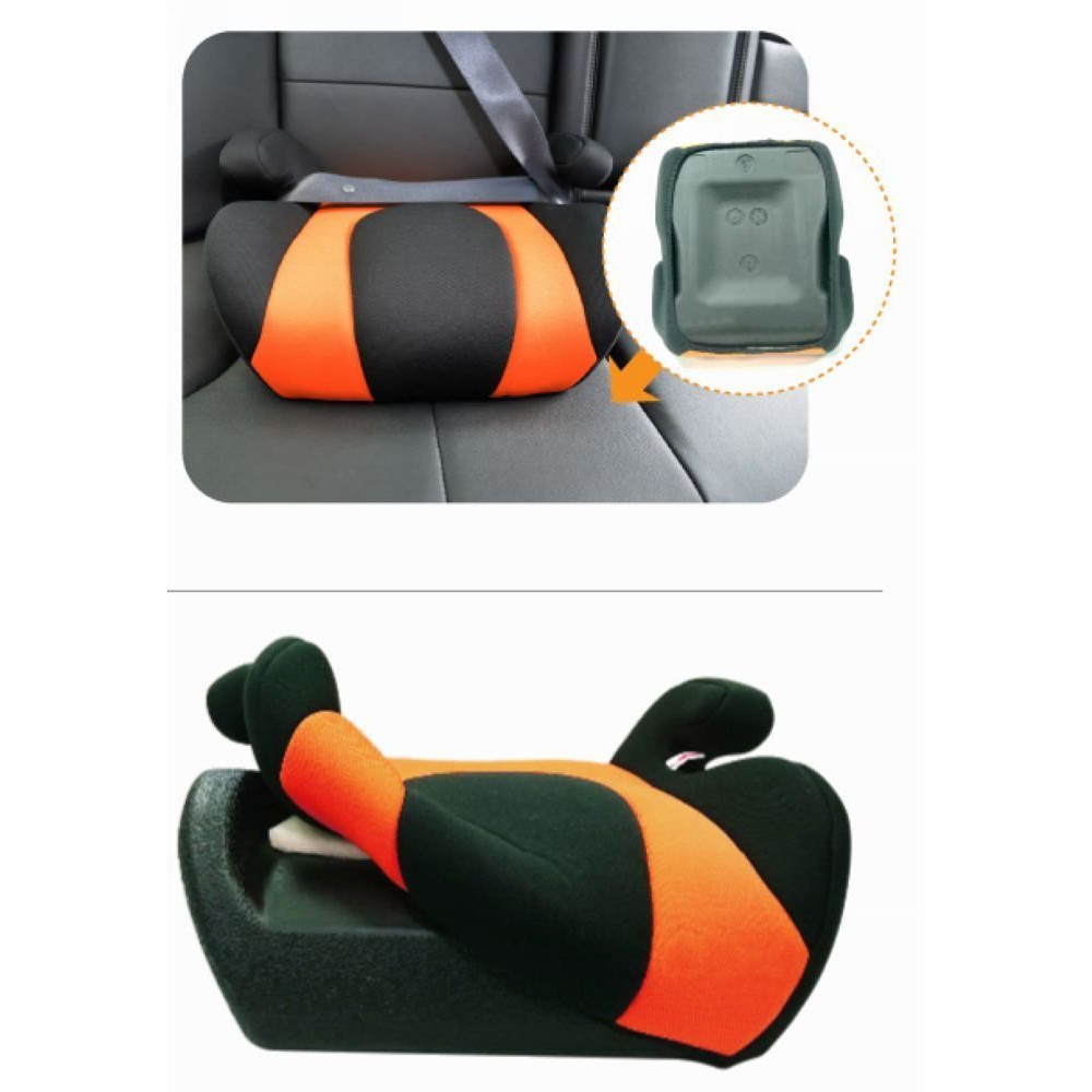車Bar-媽咪抱抱 兒童安全帶增高坐墊(黑橘) ABT-556 安伯特增高墊椅 增高墊 安全座椅增高 輔助墊