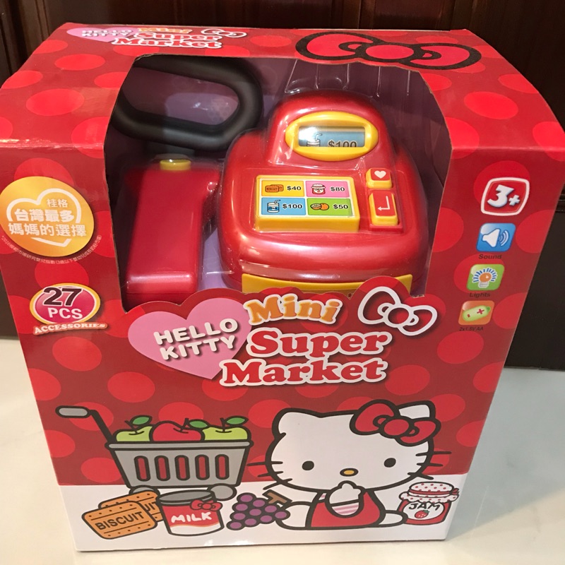 Hello Kitty 小型收銀機&amp;購物推車玩具