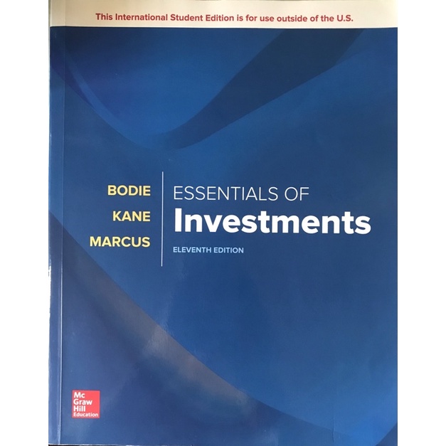 Essentials of Investments 11版Zvi Bodie