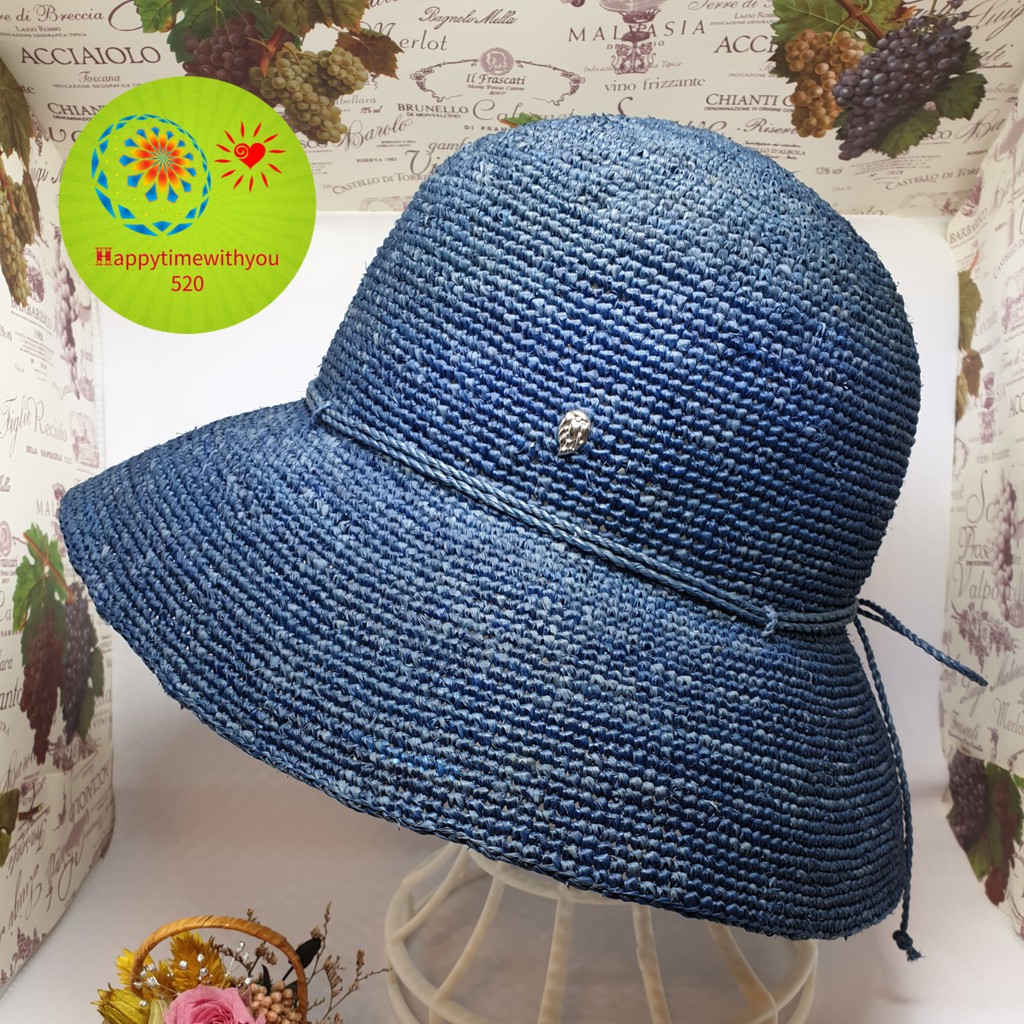 【全新正品】HELEN KAMINSKI 海倫卡明斯基 拉菲亞草 手工 編織 藍綠色 Provence 草帽