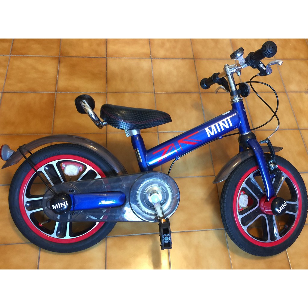 【二手】MINI COOPER原廠授權兒童14吋腳踏車(藍色)