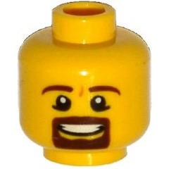 【樂高大補帖】LEGO 樂高 黃色 鬍子臉【6021675/12784/3626cpb0852/70620】