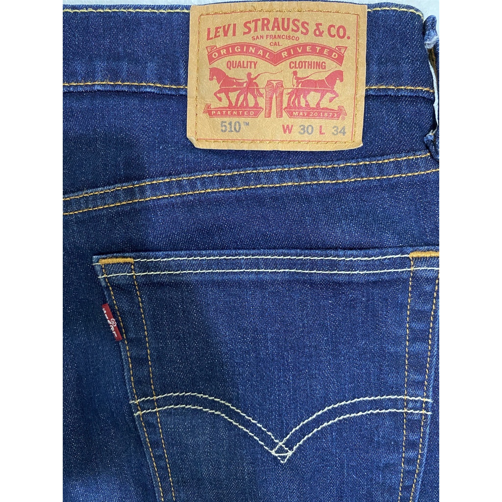 9成9新正品Levis 510(W30)深藍窄管彈性牛仔褲