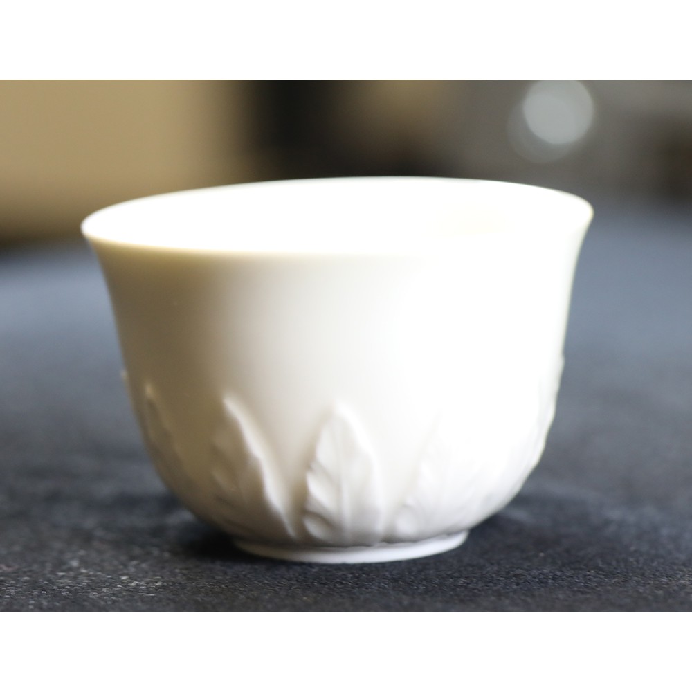 MEISSEN經典陶碟磁杯濃縮咖啡杯碟組,拱葉圖案