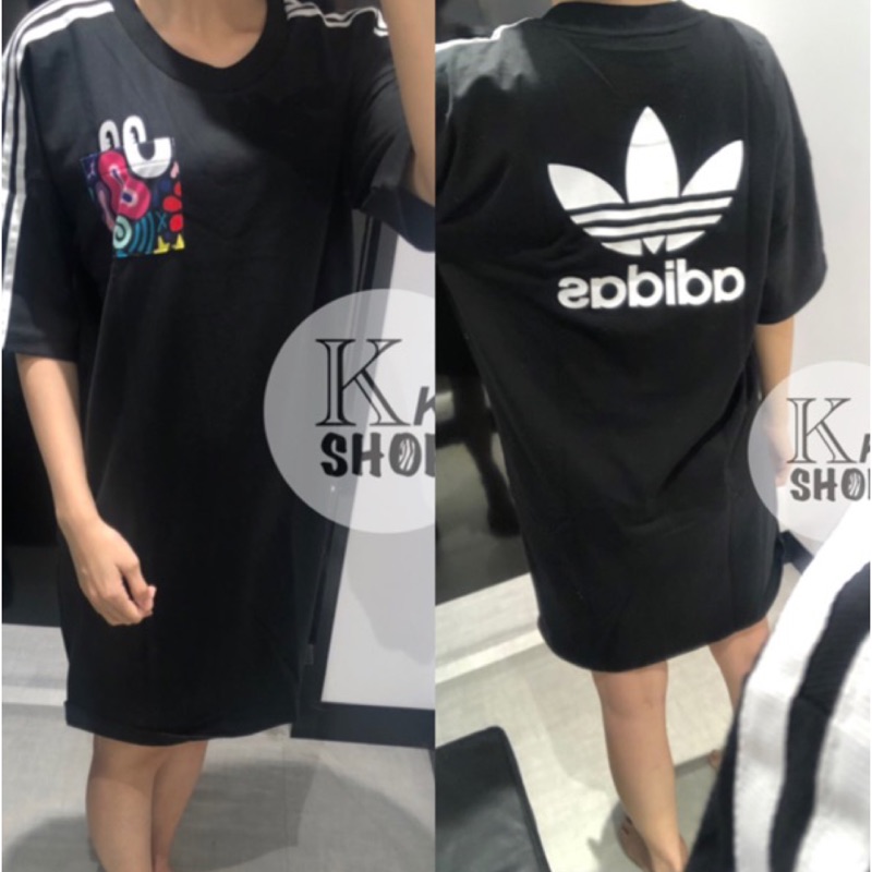 KK♦️Adidas originals TREFOIL DRESS 愛迪達 洋裝 長版 Dv2669