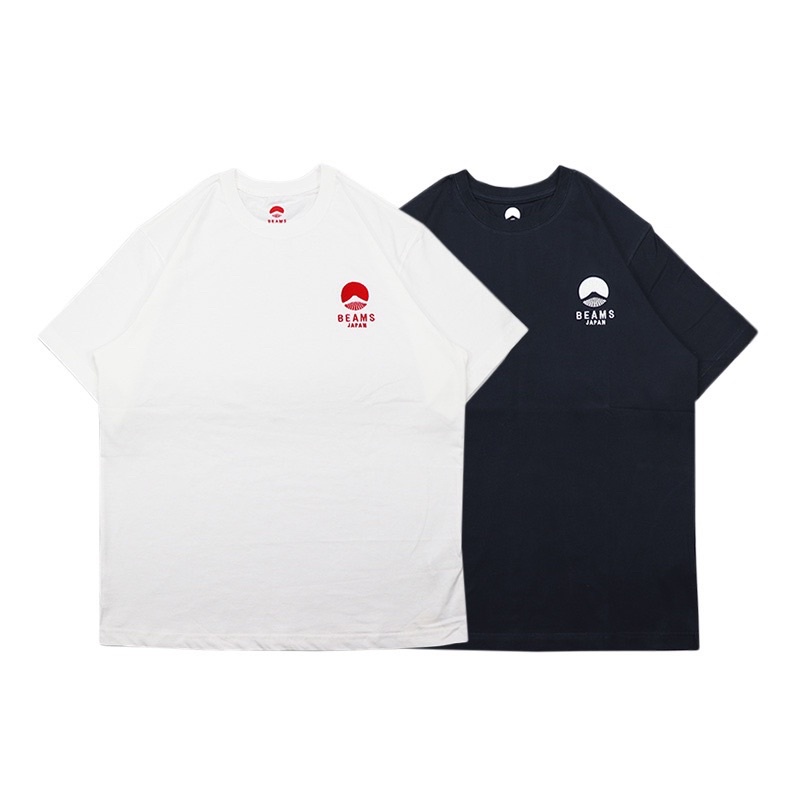 「代購」日系復古BEAMS JAPAN富士山刺繡短袖T恤