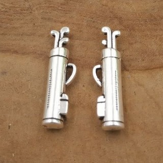 古銀色高爾夫球袋吊飾～ 23*6mm… 一份2個10元